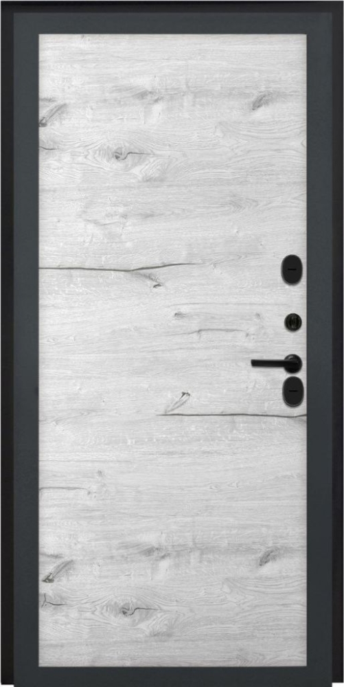 Входная дверь ДвериПРО Квадро Без фрезеровки Дуб арктик горизонт DPRO196712 внутренняя сторона