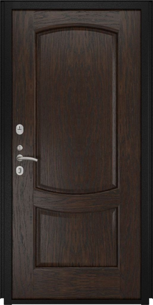 Входная дверь ДвериПРО Берген Лаура-2 (16мм, мореный дуб) DPRO197014 внутренняя сторона